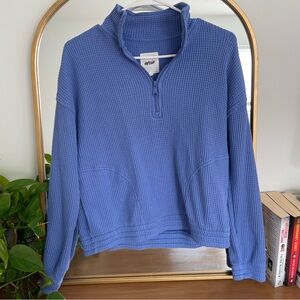 Aerie Waffle Knit Quarter Zip - XS